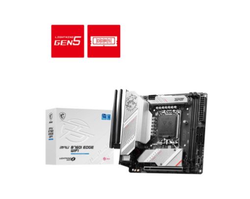 Obrázek MSI MB Sc LGA1700 MPG B760I EDGE WIFI, INTEL B760, 2xDDR5, 1xHDMI, 1xDP, WI-FI, mini-ITX