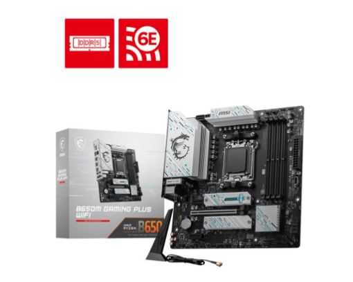 Obrázek MSI MB Sc AM5 B650M GAMING PLUS WIFI, AMD B650, 4xDDR5, 1xDP, 1x HDMI, mATX