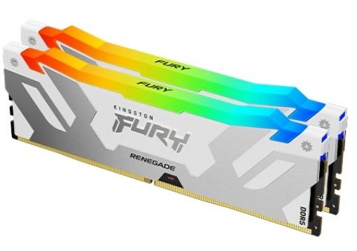 Obrázek KINGSTON DIMM DDR5 32GB (Kit of 2) 6000MT/s CL32 FURY Renegade Bílá RGB XMP