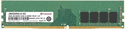 Obrázek TRANSCEND DIMM DDR4 4GB 3200MHz 1Rx8 CL22 1.2V