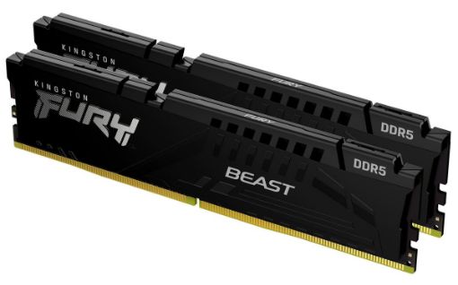 Obrázek KINGSTON DIMM DDR5 16GB (Kit of 2) 6000MT/s CL30 ECC FURY Beast XMP Černá