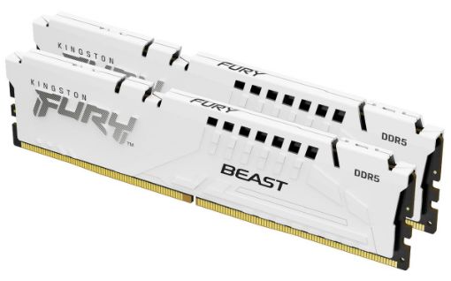 Obrázek KINGSTON DIMM DDR5 64GB (Kit of 2) 6000MT/s CL30 ECC FURY Beast XMP Bílá