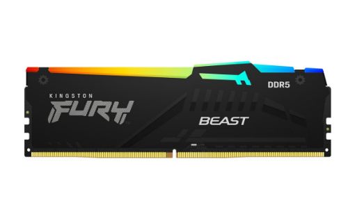 Obrázek KINGSTON DIMM DDR5 8GB 6000MT/s CL30 Non-ECC FURY Beast RGB XMP, Černá