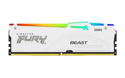 Obrázek KINGSTON DIMM DDR5 32GB 6000MT/s CL30 Non-ECC FURY Beast RGB XMP, Bílá