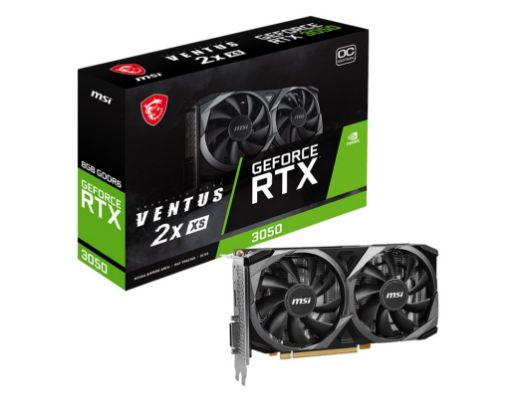 Obrázek MSI VGA NVIDIA GeForce RTX 3050 VENTUS 2X XS 8G OC, 8G GDDR6, 1xDP, 1xHDMI, 1xDVI