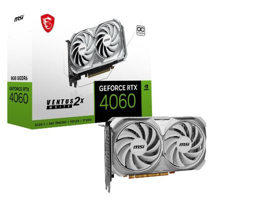 Obrázek MSI VGA NVIDIA GeForce RTX 4060 VENTUS 2X WHITE 8G OC, 8G GDDR6, 3xDP, 1xHDMI