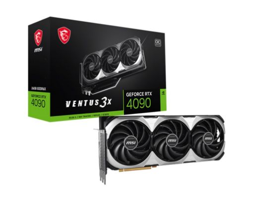 Obrázek MSI VGA NVIDIA GeForce RTX 4090 VENTUS 3X E 24G OC, 24G GDDR6X, 2xDP, 2xHDMI