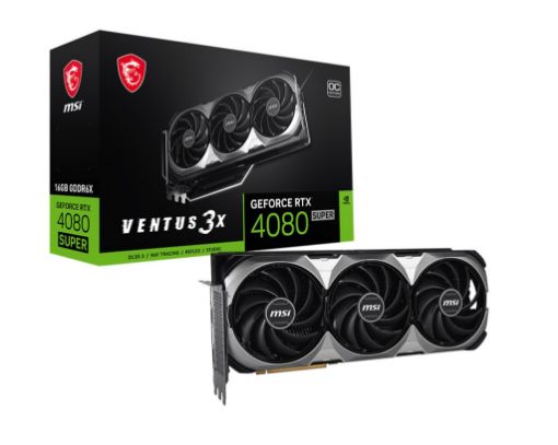 Obrázek MSI VGA NVIDIA GeForce RTX 4080 SUPER 16G VENTUS 3X OC, 16G GDDR6X, 2xDP, 2xHDMI