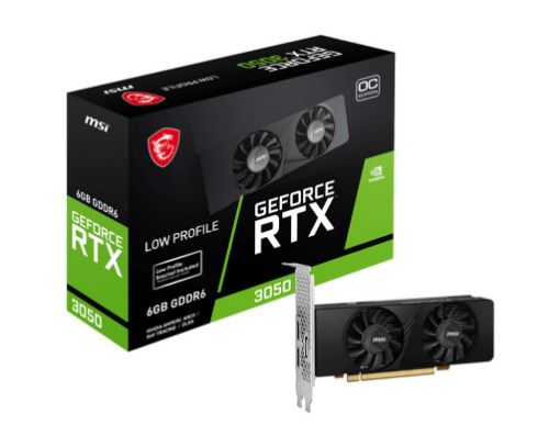 Obrázek MSI VGA NVIDIA GeForce RTX 3050 LP 6G OC, 6G GDDR6, 1xDP, 2xHDMI