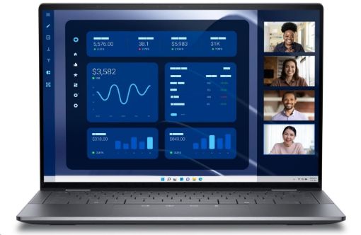 Obrázek DELL NTB Latitude 9450/U7 165U/32GB/512GB SSD/14" QHD+ Touch/2-in-1/IR Cam & Mic/WLAN/vPro/Backlit Kb/W11 Pro/3Y PS NBD