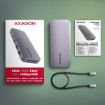 Obrázek AXAGON HMC-12GM2, USB 10Gbps hub, 3x USB-A, USB-C, HDMI, DP, RJ-45 GLAN, M.2, SD/mSD, audio, PD 100W, kabel USB-C 50cm