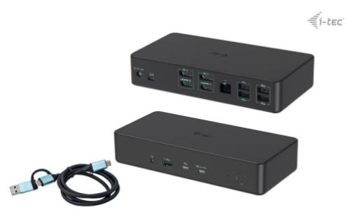 Obrázek i-tec USB 3.0/USB-C/Thunderbolt 3 Professional Dual 4K Display Dock.st. Gen2, PD 100W