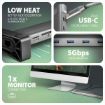 Obrázek AXAGON HMC-10HLS, USB 5Gbps hub, 4x USB-A, HDMI 4k/60Hz, RJ-45 GLAN, SD/mSD, PD 100W, kabel USB-C 25cm