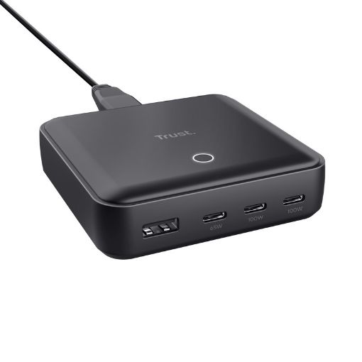 Obrázek TRUST napájecí adaptér MAXO 100W, 3x USB-C, 1xUSB-A