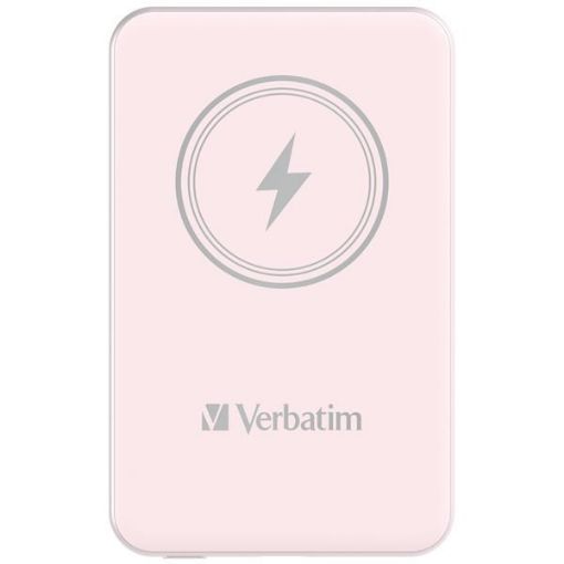 Obrázek VERBATIM Powerbanka Charge 'n' Go, Magnetická, 5000 mAh, USB-C, Růžová