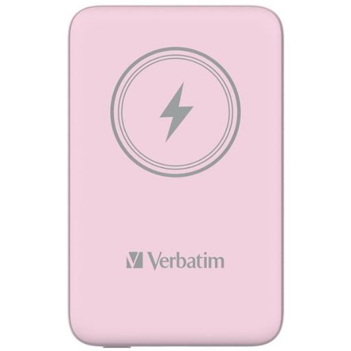 Obrázek VERBATIM Powerbanka Charge 'n' Go, Magnetická, 10000 mAh, USB-C, Růžová