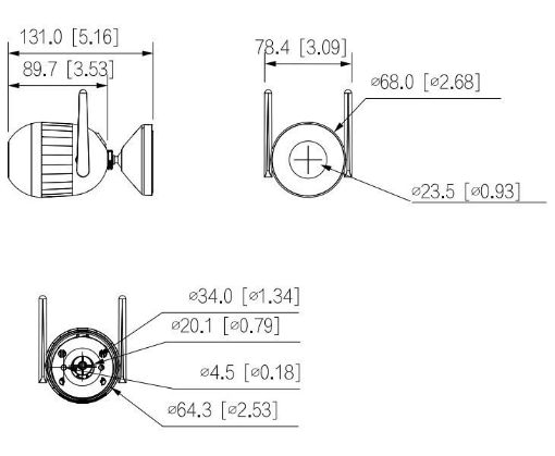 Obrázek DAHUA IPC-F2CP-PV-0360B, 2MPx, CMOS 1/3", objektiv 3,6 mm, DWDR, IP67