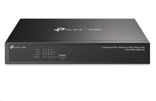 Obrázek TP-Link VIGI NVR1008H-8P, videorekordér, 8 channels, 8xPoE, 1x100Mb/s LAN, 1xVGA,1xHDMI,2xUSB2.0