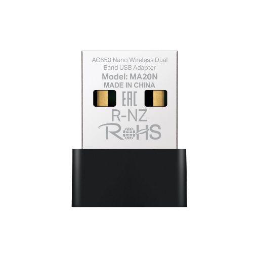 Obrázek MERCUSYS MA20N WiFi5 USB nano adapter (AC650,2,4GHz/5GHz,USB2.0)