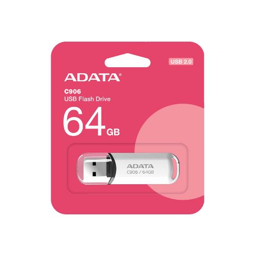 Obrázek ADATA Flash Disk 64GB C906, USB 2.0, bílá