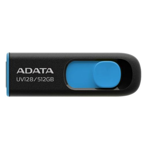 Obrázek ADATA Flash Disk 512GB UV128, USB 3.2, černo-modrá