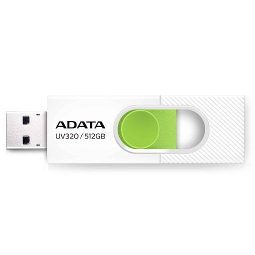 Obrázek ADATA Flash Disk 512GB UV320, USB 3.2, bílo-zelená