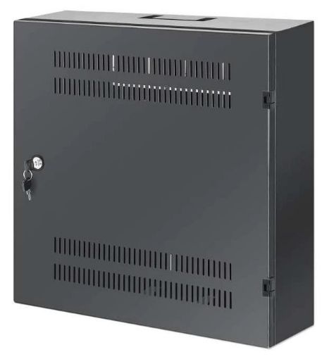 Obrázek Intellinet Low-Profile 19" Cabinet, 4U Horizontal and 2U Vertical Rails, nástěnný rozvaděč, černý