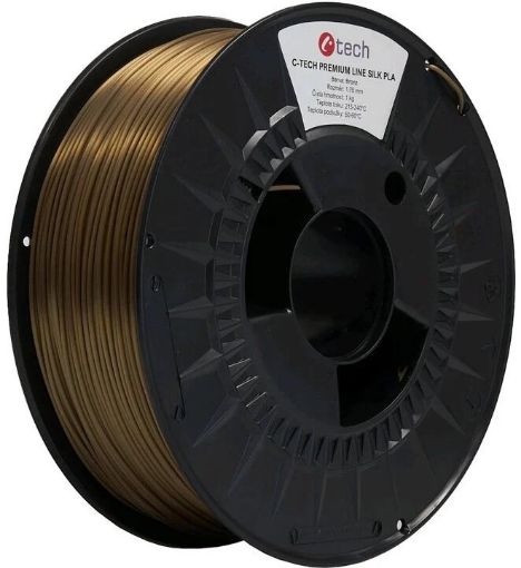 Obrázek C-TECH Tisková struna (filament) PREMIUM LINE, Silk PLA, bronz, 1,75mm, 1kg