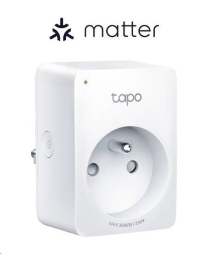 Obrázek TP-Link Tapo P110M chytrá WiFi mini zásuvka (3680W,16A,2,4 GHz,BT,Matter certified)