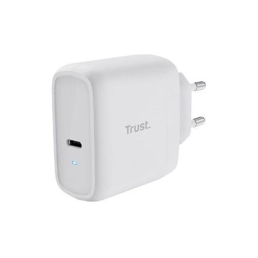 Obrázek TRUST nabíječka 65W Maxo, USB-C, Nabíječka do zdi, 2m USB-C kabel, bílá