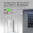 Obrázek AXAGON ACU-DPQ65W, GaN nabíječka do sítě 65W, 3x port (USB-A + dual USB-C), PD3.0/QC4+/PPS/Apple, bílá