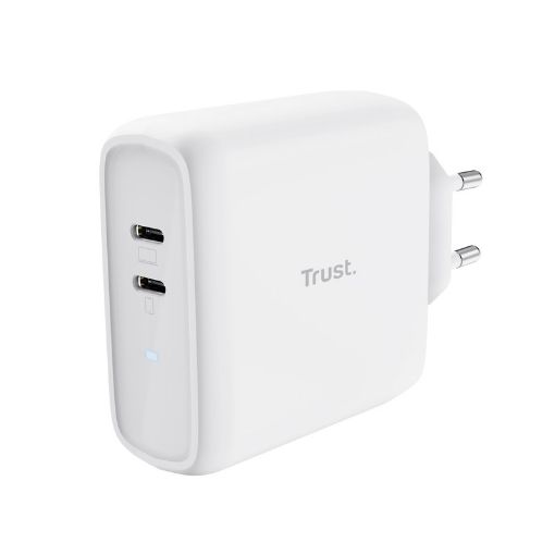 Obrázek TRUST nabíječka MAXO 65W, 2x USB-C, bílá