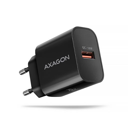 Obrázek AXAGON ACU-QC18, nabíječka do sítě 18W, 1x port USB-A, QC3.0/AFC/Apple, černá