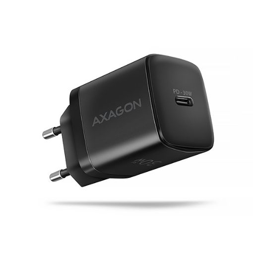 Obrázek AXAGON ACU-PD30, Sil nabíječka do sítě 30W, 1x port USB-C, PD3.0/PPS/QC4+/SFC/AFC/Apple, černá