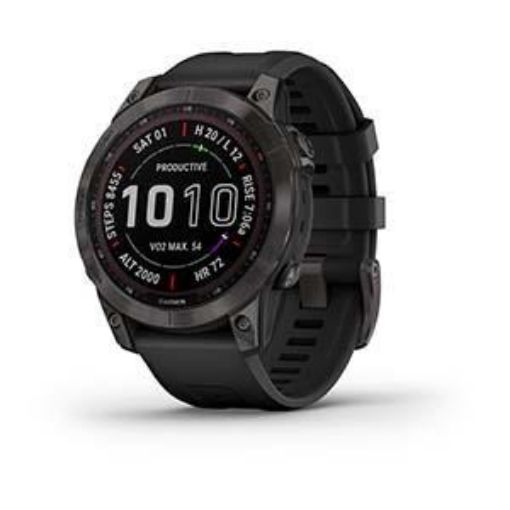 Obrázek Garmin fenix® 7 Sapphire Solar, Grey DLC Titanium / Black Band, EU