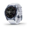 Obrázek Garmin fenix 7 Sapphire Solar,Titan Blue/ White Silicone Band, EU