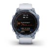 Obrázek Garmin fenix 7 Sapphire Solar,Titan Blue/ White Silicone Band, EU