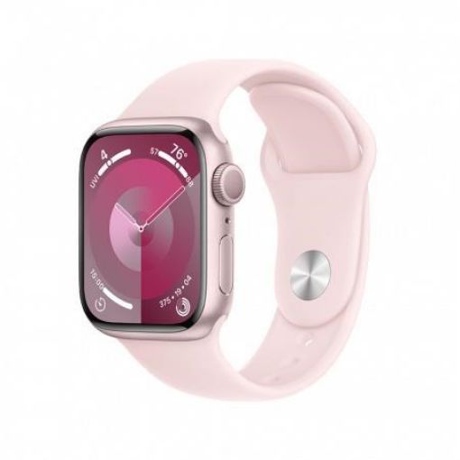 Obrázek APPLE Watch Series 9 GPS 45mm Pink Aluminium Case with Light Pink Sport Band - M/L