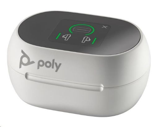 Obrázek Poly Voyager Free 60+ MS Teams bluetooth headset, BT700 USB-C adaptér, dotykové nabíjecí pouzdro, bílá