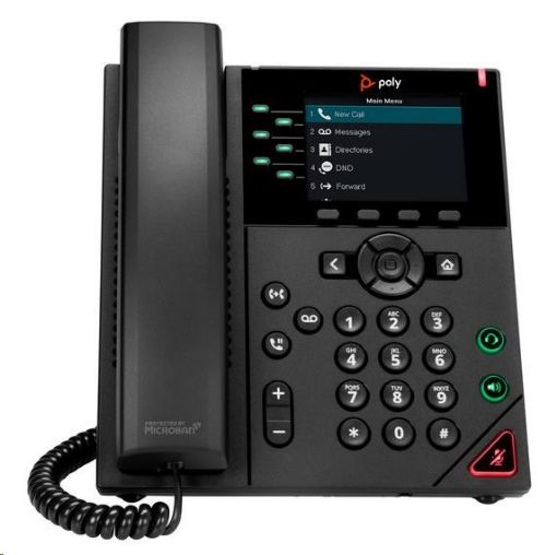 Obrázek Poly VVX 350 6linkový IP telefon, PoE