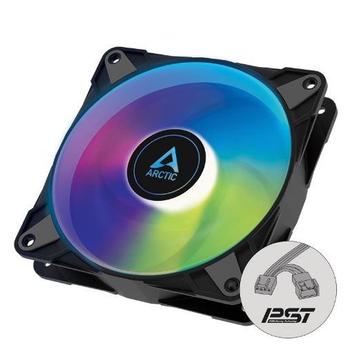 Obrázek ARCTIC ventilátor P12 PWM PST A-RGB, 120mm, 4pin, ARGB, PWM, černá