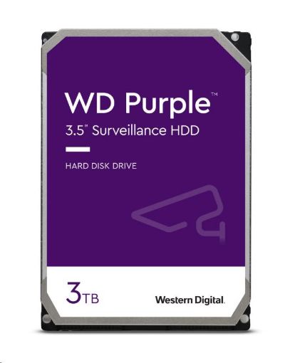 Obrázek WD PURPLE WD33PURZ 3TB SATA/600 256MB cache, Low Noise,180MB/s, CMR