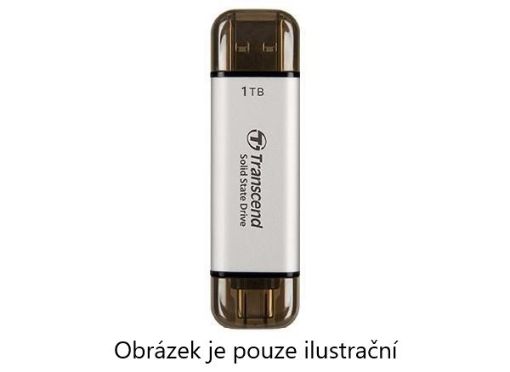 Obrázek TRANSCEND Externí SSD ESD310C 512GB, External SSD,ESD310C,USB 10Gbps,Type C/A, stříbrná