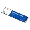 Obrázek WD BLUE SSD NVMe 250GB PCIe SN580,Gen4 , (R:4000, W:2000MB/s)