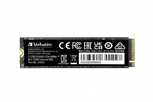 Obrázek VERBATIM SSD Vi5000 Internal PCIe NVMe M.2 SSD 512GB , W2500/ R 5000 MB/s