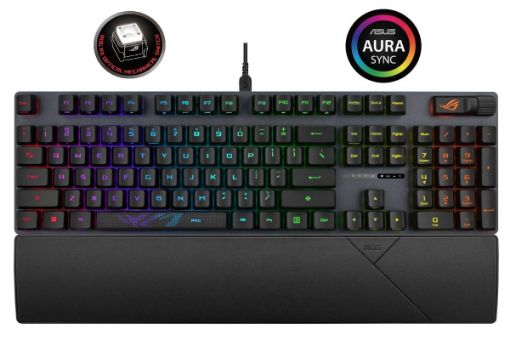 Obrázek ASUS klávesnice ROG STRIX SCOPE II, mechanická, drátová, ROG RX RED / PBT, US