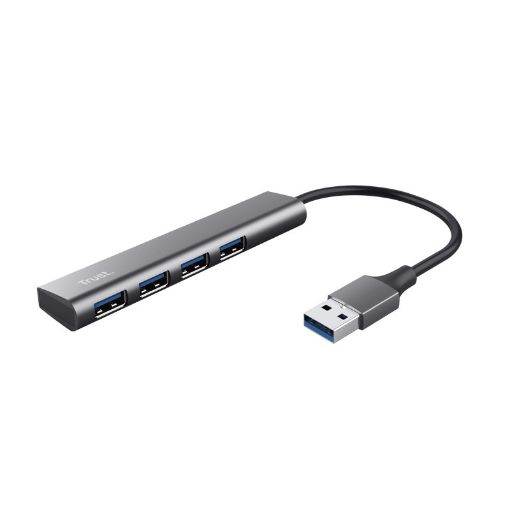 Obrázek TRUST Rozbočovač Halyx Aluminium 4 Port USB 3.2 Gen1 Hub