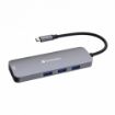 Obrázek VERBATIM Hub USB-C Pro Multiport 8 Port, 3x USB 3.2, 1x USB-C, 2xHDMI, microSD/SD, šedá