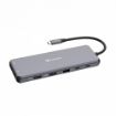 Obrázek VERBATIM Hub USB-C Pro Multiport 13 Port, 6x USB-A, 2x USB-C, 2x HDMI, DP, RJ45, 3.5mm Jack audio, šedá