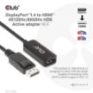 Obrázek Club3D Adaptér aktivní DisplayPort 1.4 na HDMI 4K120Hz/8K60Hz HDR (M/F), černá